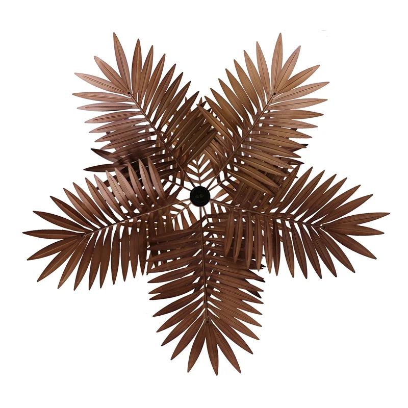 DecorBites™ Boho Coconut Leaf Chandelier: Coastal Tree Light for Loft, Restaurant, Island