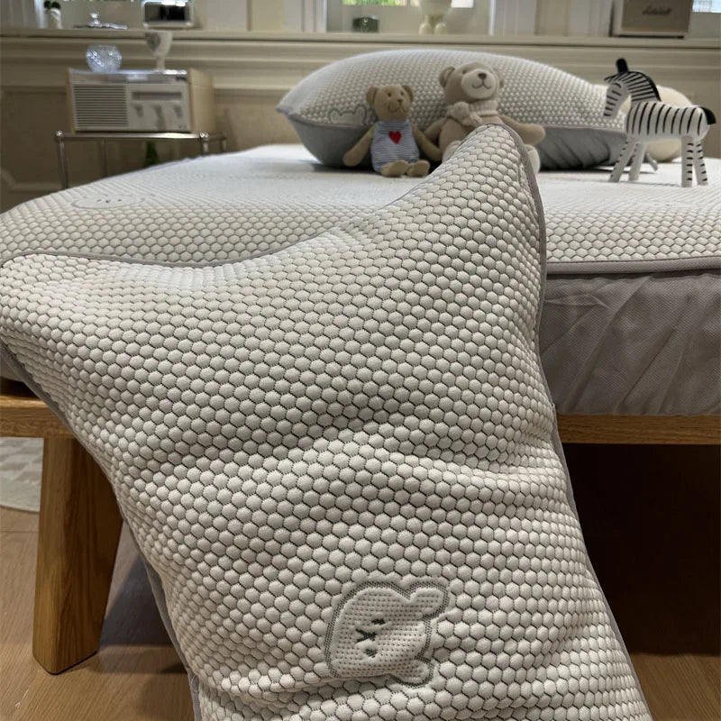 DecorBites™ Cooling Ice Bean Sheet Set: Breathable Rayon Mat & Pillowcases for Summer Bed