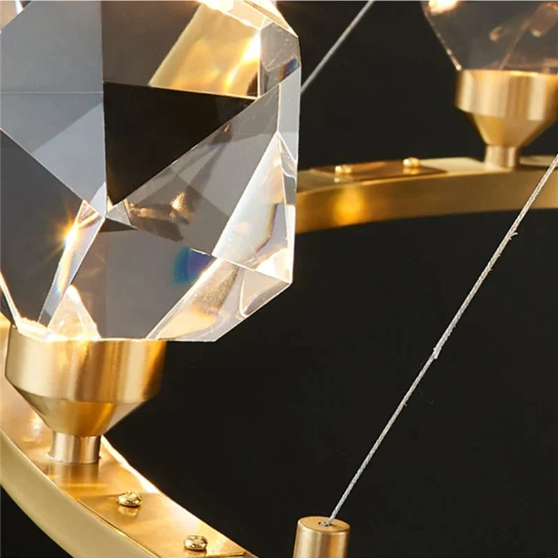 DecorBites™ Crystal Chandelier LED Pendant Lights for Modern Nordic Home Decor