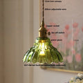 DecorBites™ LED Pendant Lights Green Glass Copper Socket with Walnut Wood - Nordic Modern