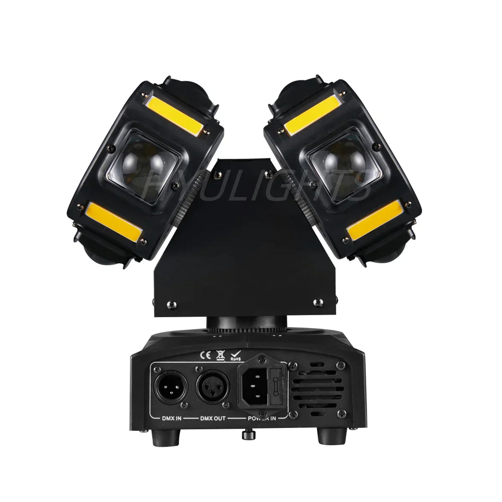 DecorBites™ 8x12W RGBW 140W Dual Head LED Beam & Strobe & Laser 3-in-1 DJ Light