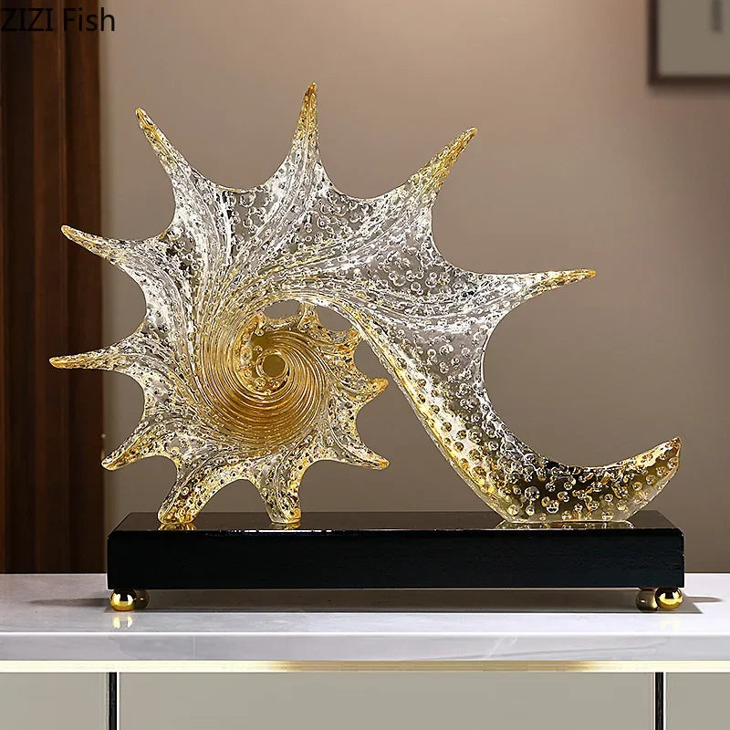 DecorBites™ Bubble Conch Sculpture | Resin Desk Decoration | Home Room Aesthetic Decor