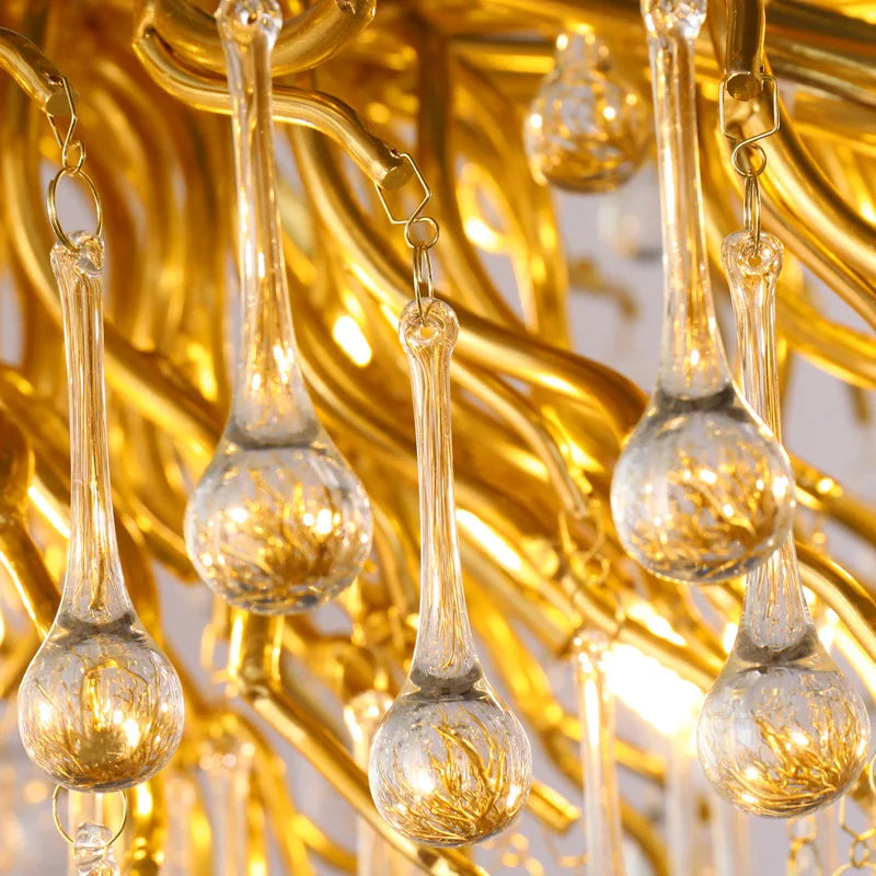 DecorBites™ Crystal Tree Branch Chandelier: Luxury LED Pendant Light for Elegant Living Spaces