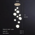 DecorBites™ Cobblestone Glass LED Pendant Lights for Villa Hotel Loft Stair Lamp