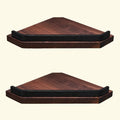 DecorBites™ Black Walnut Bathroom Set: Towel Rack, Bar, Shelf, Toilet Paper Holder, Brush Stand