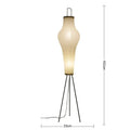 DecorBites™ Wabi-sabi Tripod Floor Lamp - Noguchi Inspired Art Decor for Living Room
