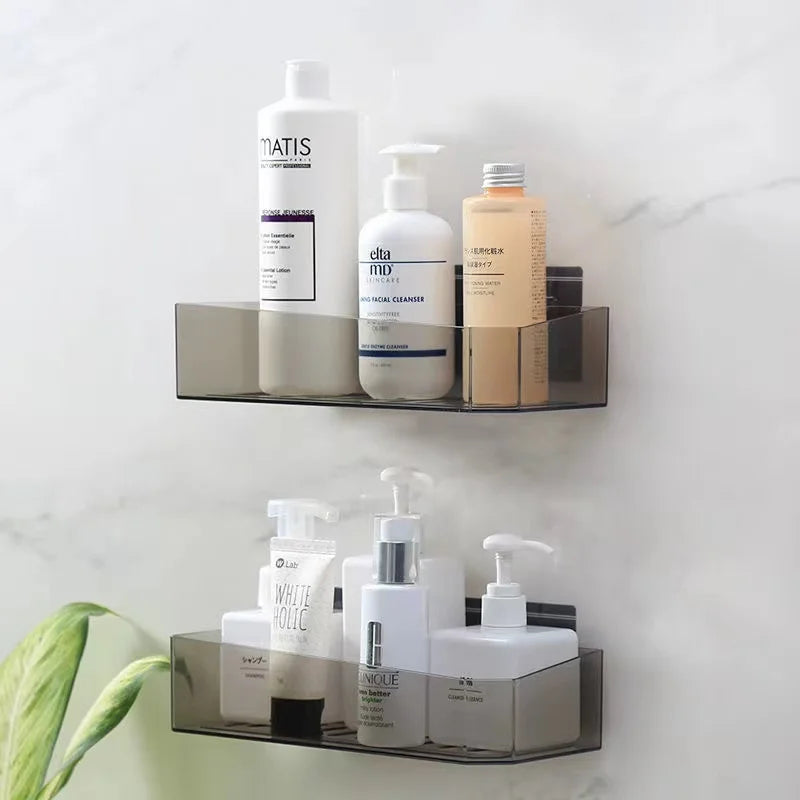 DecorBites™ Bathroom Shelves Wall Mounted Shower Organizer Basket Storage Rack