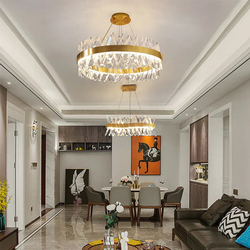 DecorBites™ Contemporary LED Crystal Chandelier for Hotel, Wedding, and Living Room
