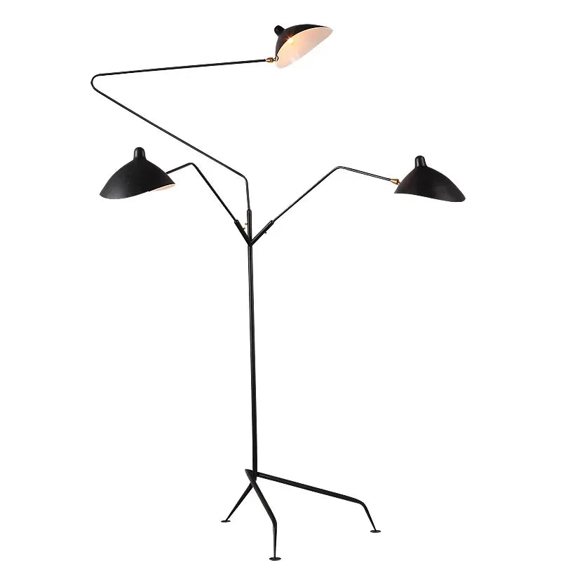 DecorBites™ Black Nordic Floor Lamp for Living Room, Designer Aluminum Standing Light