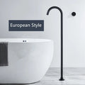 DecorBites™ Brushed Gold Black Floor Mounted Bathtub Shower Faucet