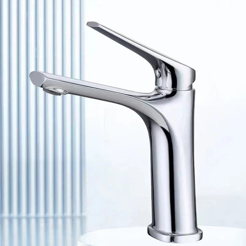 DecorBites™ Gold Black Chrome Bathroom Sink Faucet, Single Lever Hot Cold Mixer Tap