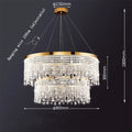 DecorBites™ Crystal Chandelier: Luxury Gold LED Circle Ceiling Pendant Light