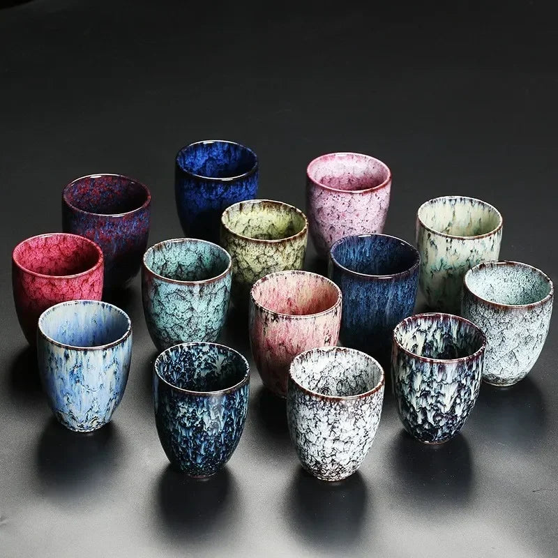 DecorBites™ Japanese Kiln Change Ceramic Tea Cup Set 250ml