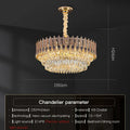 DecorBites™ Crystal Chandelier: Elegant Post-Modern Living Room & Bedroom Lighting