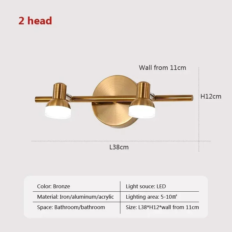 DecorBites™ LED Mirror Headlight Wall Lamp for Bathroom Bedroom Home Decor