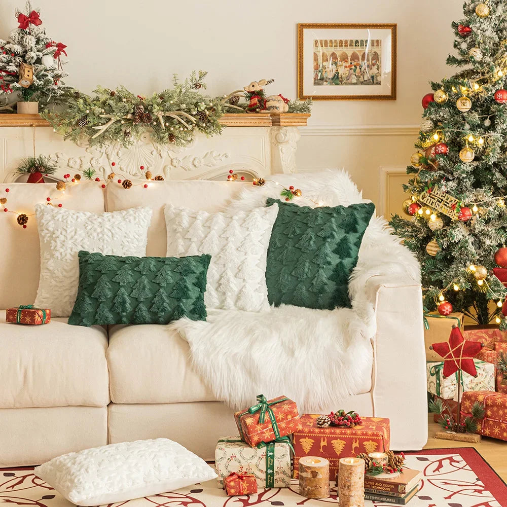 DecorBites™ Christmas Plush Pillow Case Set - Festive Holiday Sofa Decor, 2023