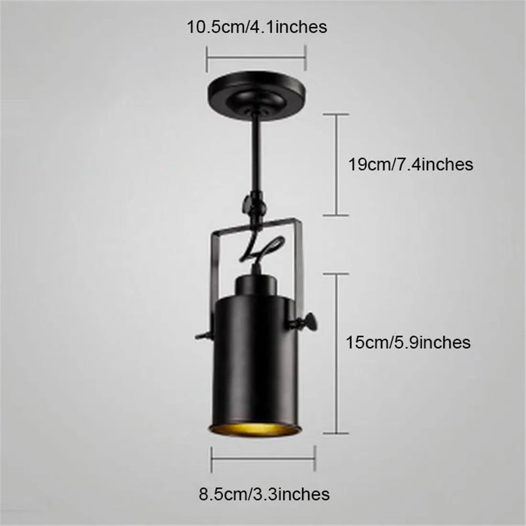 DecorBites™ Black Wrought Iron Spotlight Accent Lamp - Adjustable Flush Mount Lighting