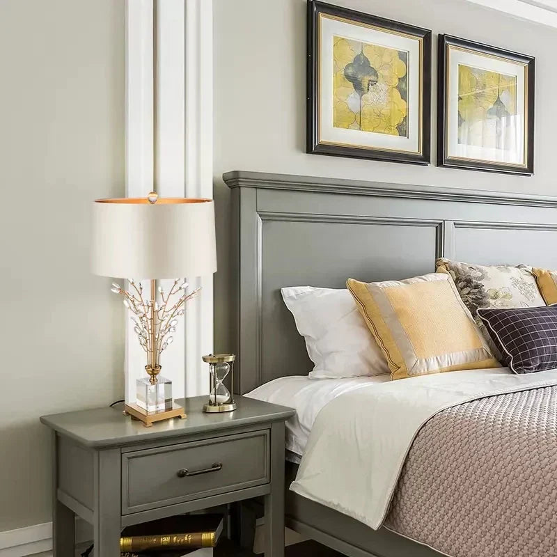 DecorBites™ Crystal Branch Table Lamp: Modern Luxe Decor for Bedroom, Living Room & Home Reading