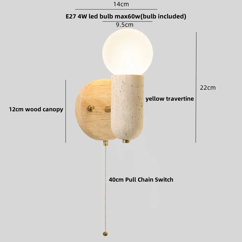 DecorBites™ Copper LED Wall Light Fixture Nordic Modern Plug In Bedside Lamp