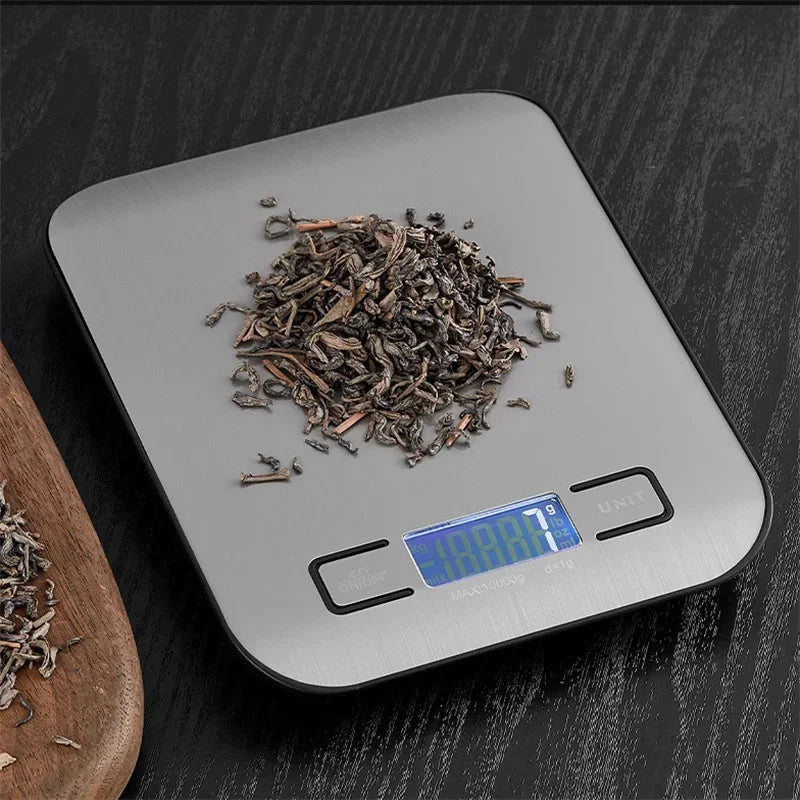 DecorBites™ Kitchen Scale: LCD Display Stainless Steel Electronic Food Postal Balance