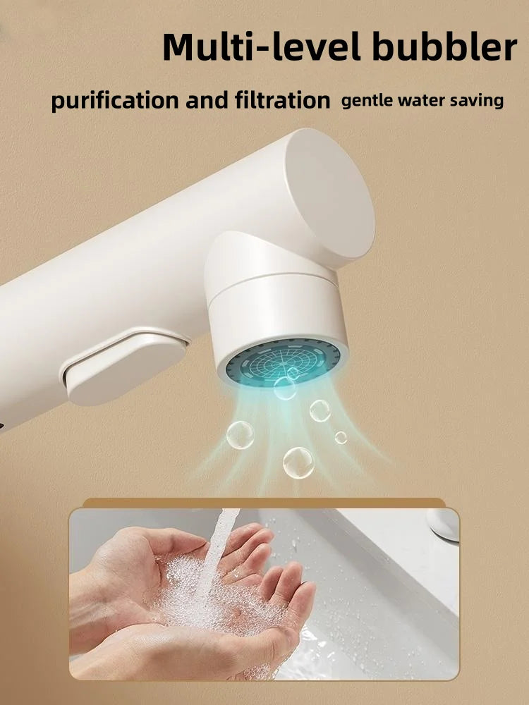 DecorBites™ Basin Pull-out Faucet for Bathroom Sinks - Hot and Cold Water Tap