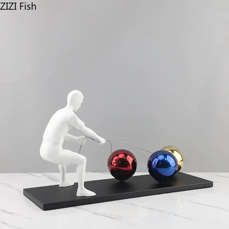 DecorBites™ Abstract Character Metal Sculpture Desk Ornament Aesthetic Room Decor