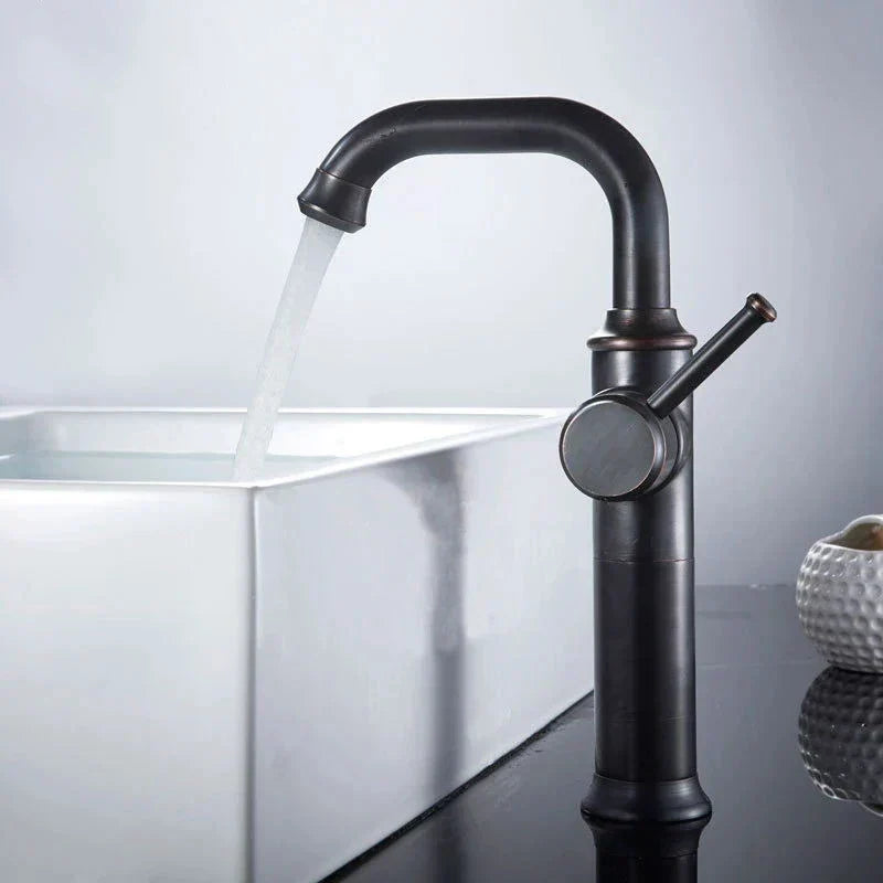 DecorBites™ Black Antique Brass Basin Faucet - Hot/Cold Mixer for Bathroom Sink Aesthetics