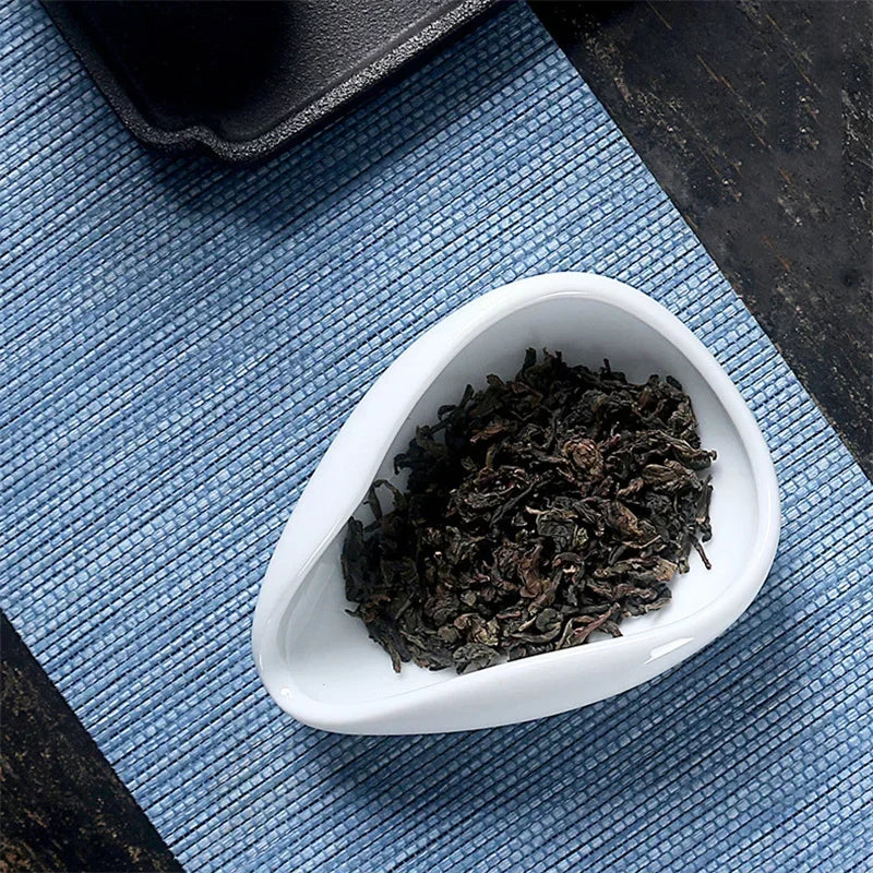 DecorBites™ Ceramic White Dose Trays & Tea Spoon Set