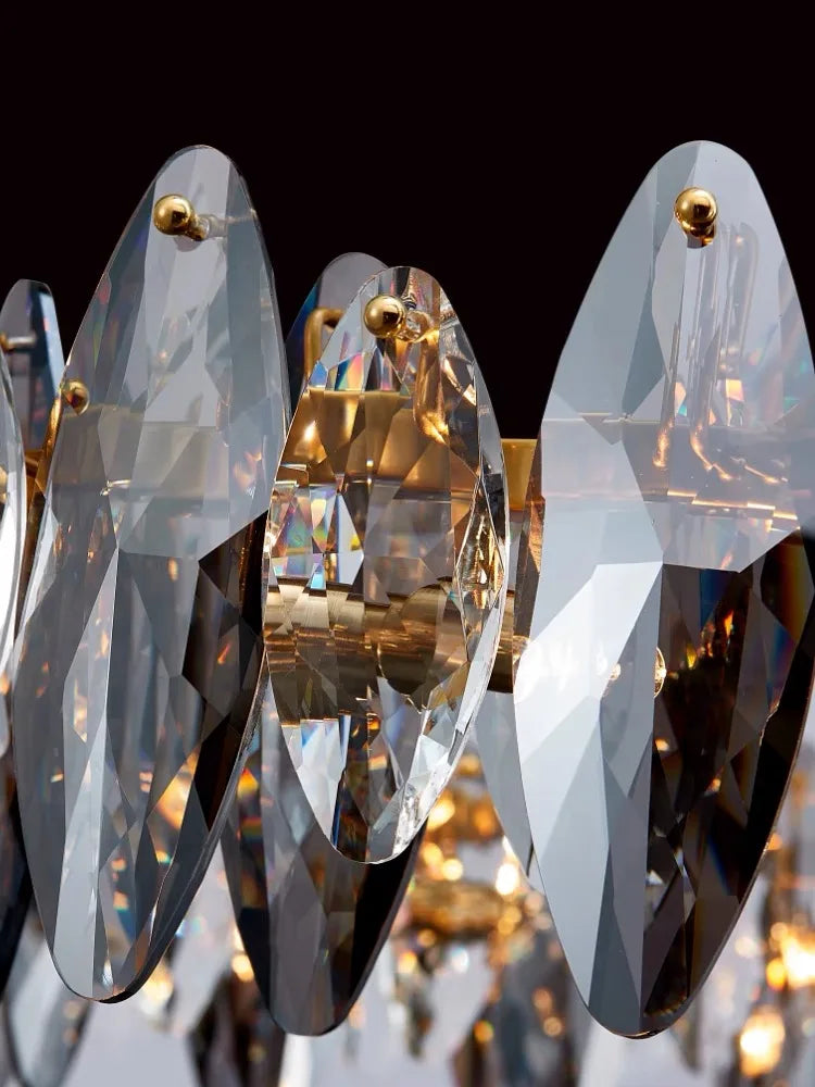 DecorBites™ Ash Crystal Ceiling Chandeliers: Modern Home Decor Hanging Lighting