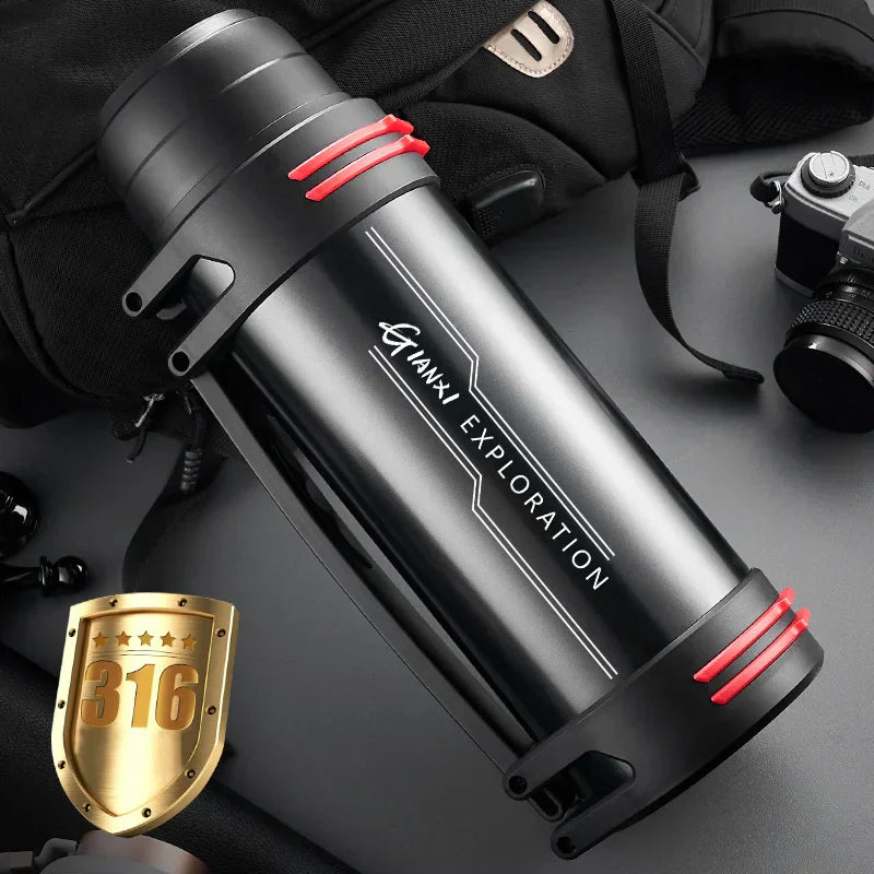 DecorBites™ Stainless Steel Travel Kettle - Hot Water Thermos Bottle