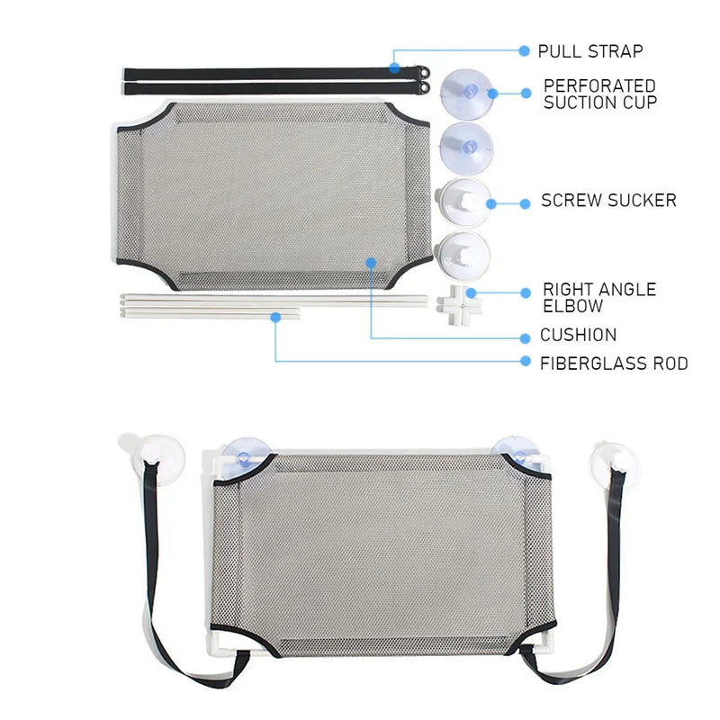 DecorBites™ Cat Window Suction Hanging Bed Hammock Resting Radiator Durable Washable Pet Bed