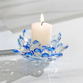 DecorBites™ Crystal Lotus Candle Holder Aromatherapy Base Candelabros
