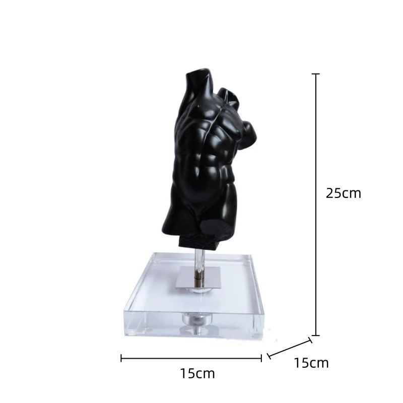 DecorBites™ Brokeback Male Nude Resin Figure Handicraft Sculpture for Home Decor