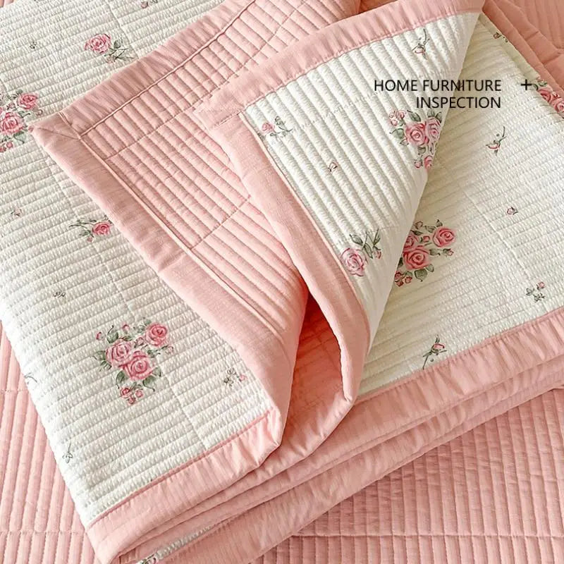 DecorBites™ Cartoon Small Fresh Washed Cotton Bed Sheets Bedspread