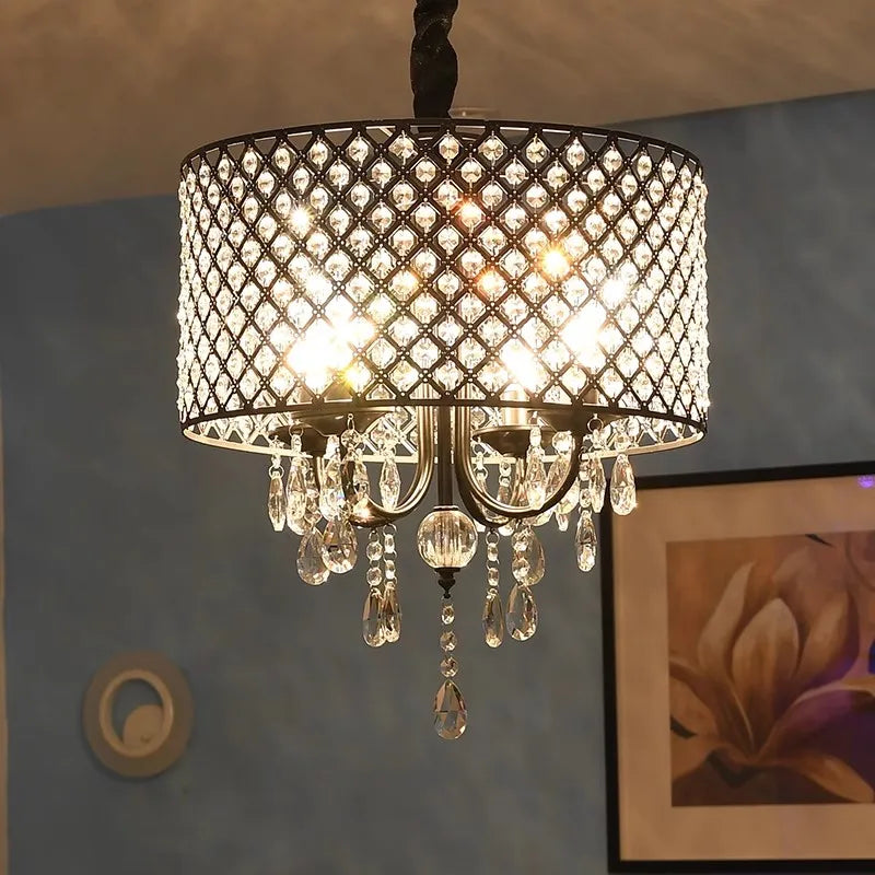 DecorBites™ Elegant Crystal Chandelier Ceiling Light for Dining Room & Bedroom