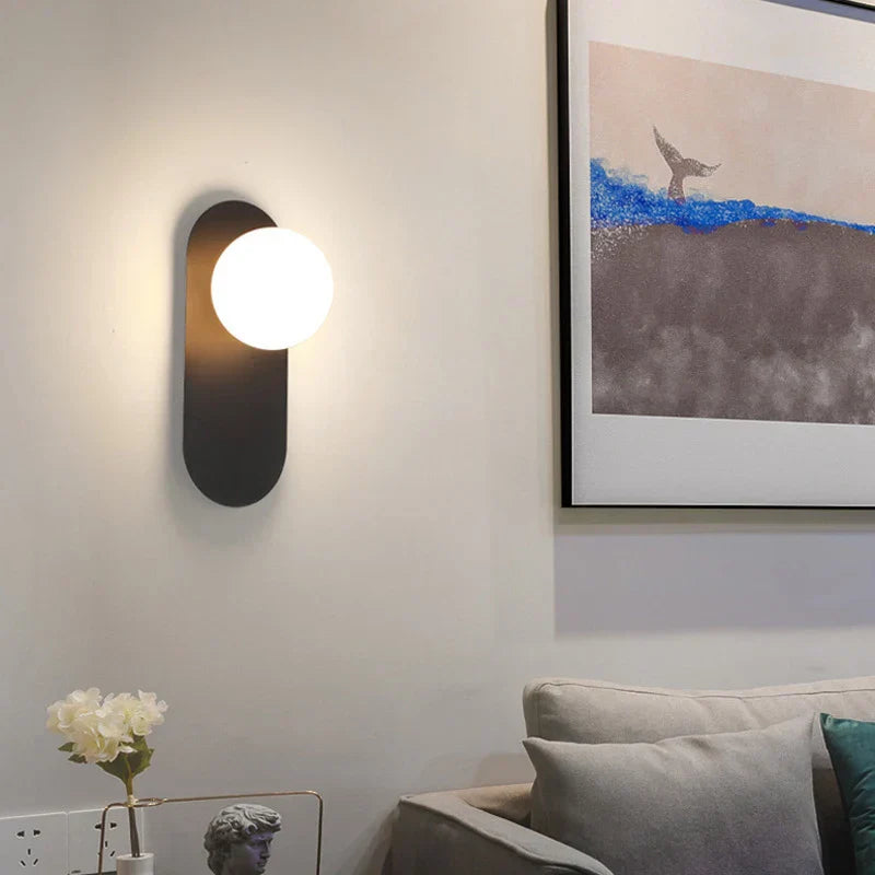 DecorBites™ LED Glass Ball Wall Sconce for Bedroom Living Room - 9W G9 Bulb