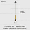 DecorBites™ Contemporary Horn Chandelier: Restaurant & Living Room Ceiling Pendant Lighting