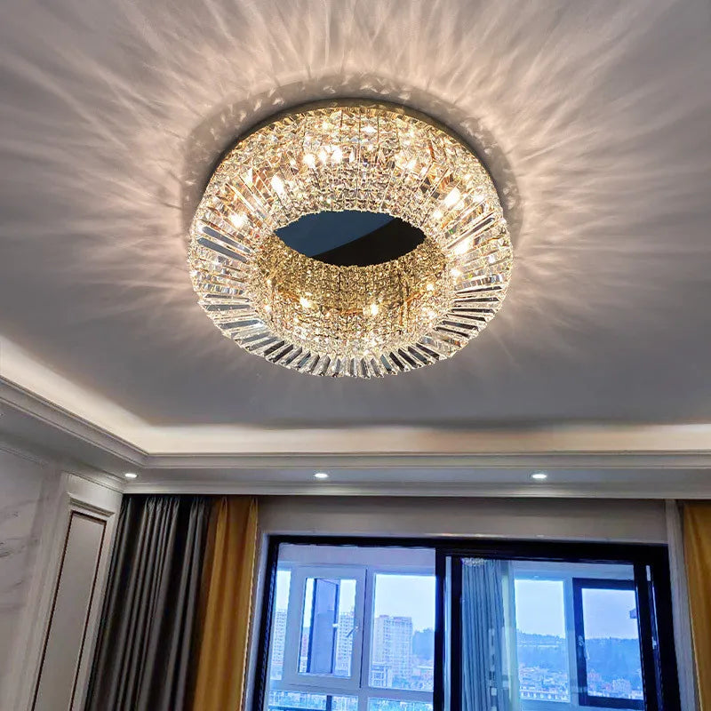 DecorBites™ Crystal LED Ceiling Lights Shiny Gold/Chrome Steel E14 Mount Fixtures