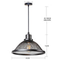 DecorBites™ Black Industrial Cage Pendant Light for Kitchen Island Dining Room