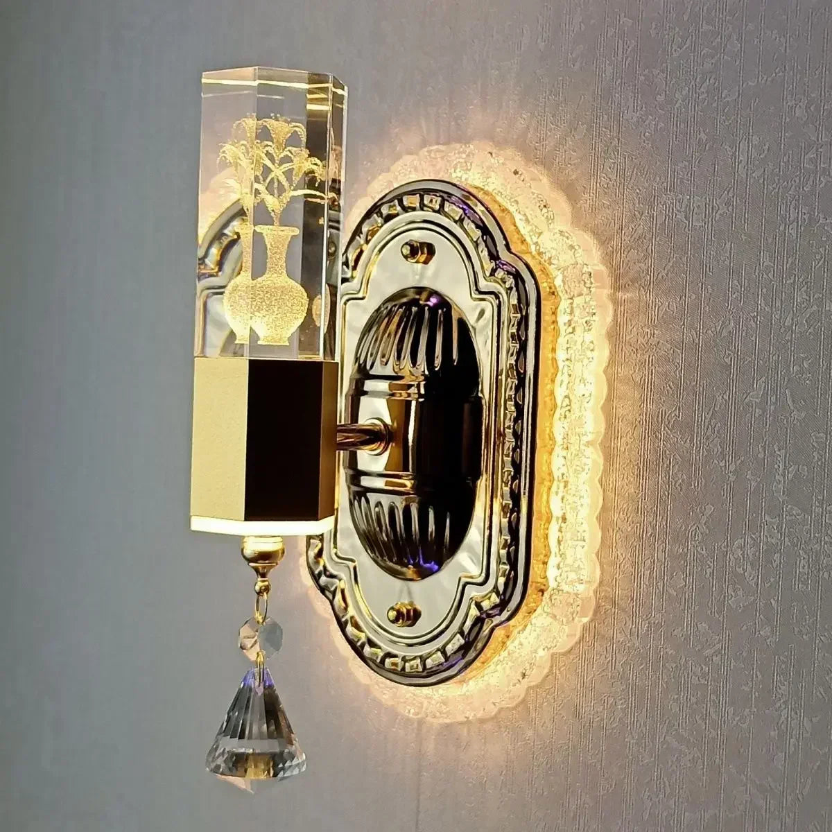 DecorBites™ Carved Flower Wall Light: Modern LED Bedroom Lamp for Living Room, Staircase, Aisle