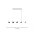 DecorBites™ Black Strip Chandelier: Modern Nordic LED Lighting for Office, Restaurant, Living Room