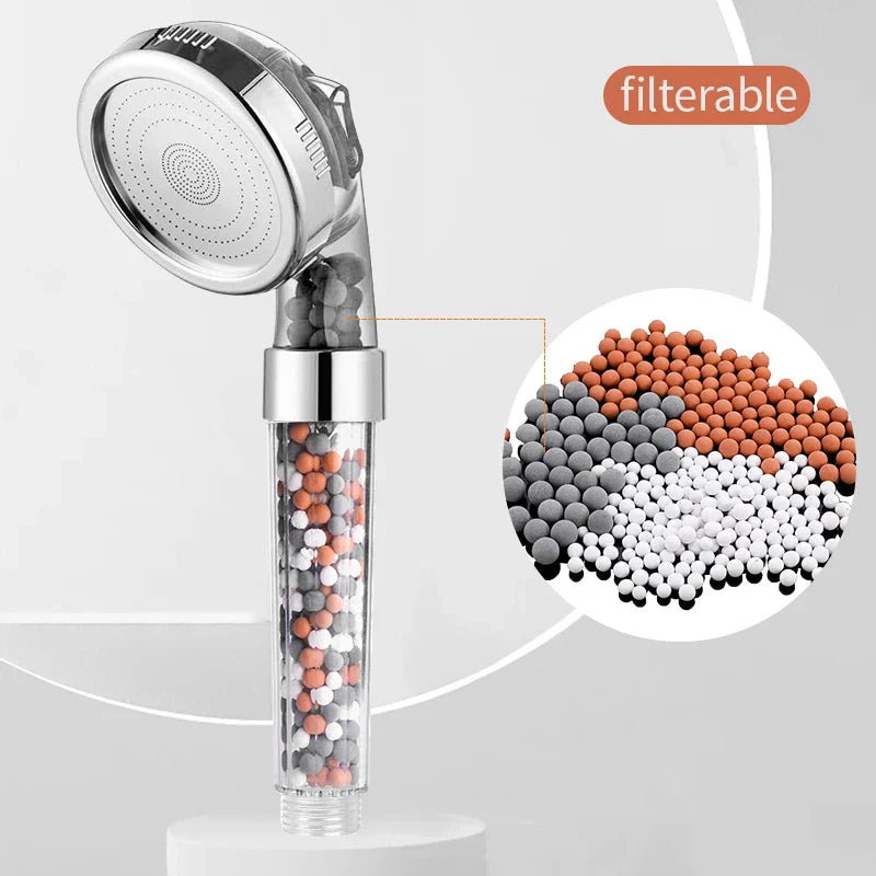 DecorBites™ 3-Function Adjustable High Pressure Shower Head for Spa Experience