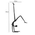 DecorBites™ Black Metal Sports Figure Sculpture for Elegant Home Decor