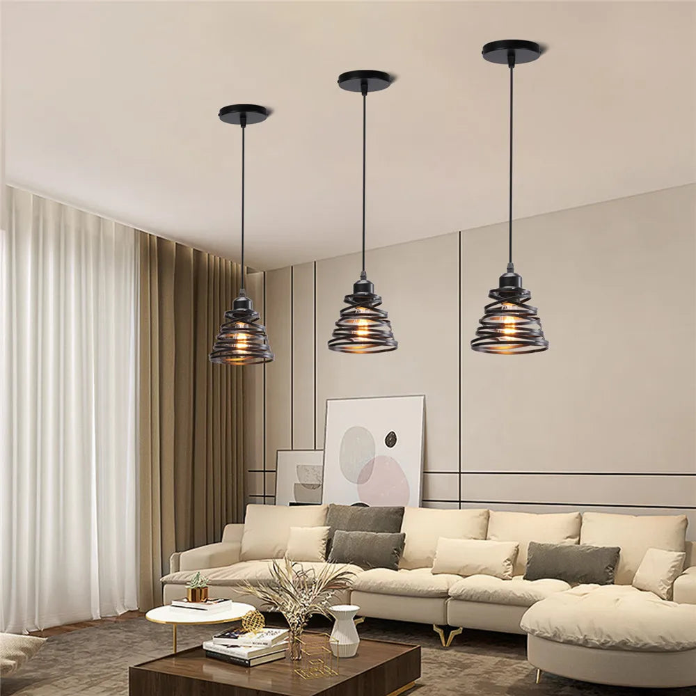 DecorBites™ Industrial Black Mini Pendant Light for Dining Room, Bar, and Clothing Store