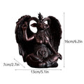 DecorBites™ Baphomet Resin Statue 16cm Tall Horned Sabbatic Goat Figurine
