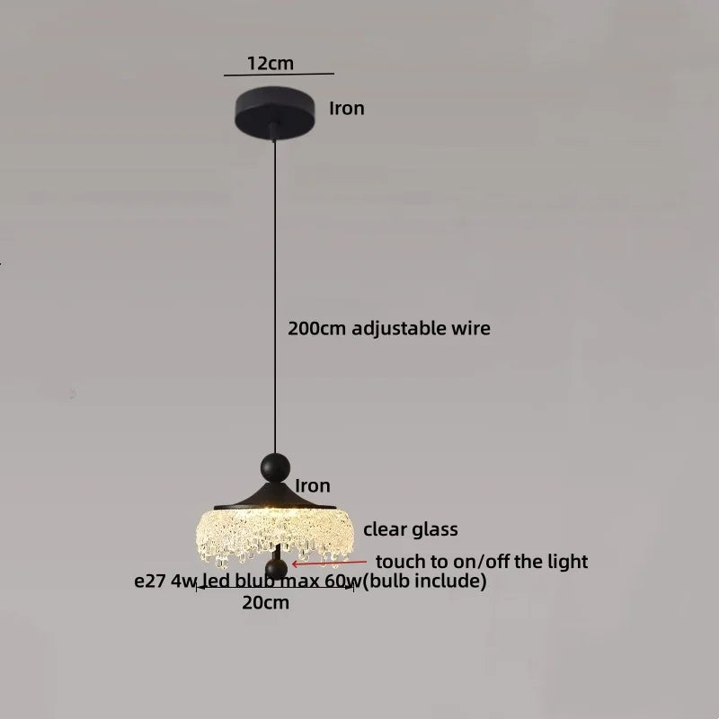 DecorBites™ Iceberg Acrylic Pendant Lights: Modern Nordic LED Hang Lamp for Home Decor