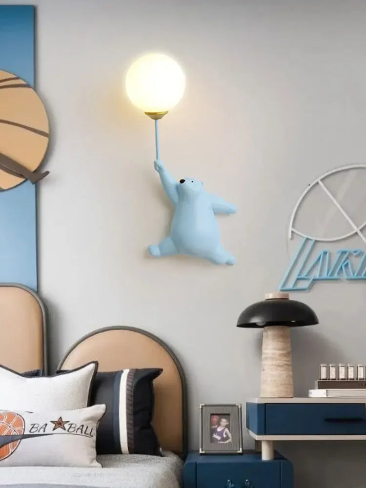 DecorBites™ Bear Kids Wall Lamp Set: Boy and Girl Bear Lights for Bedroom Decor