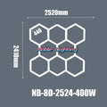 DecorBites™ 6500K LED Hexagrid System for Workshop, Gym, Studio - 2 Year Warranty