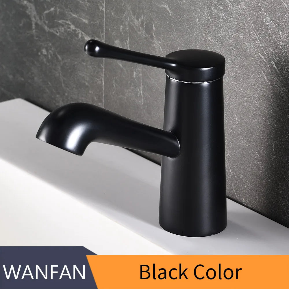 DecorBites™ Brushed Nickel Bathroom Sink Faucet Single Handle Basin Mixer Tap
