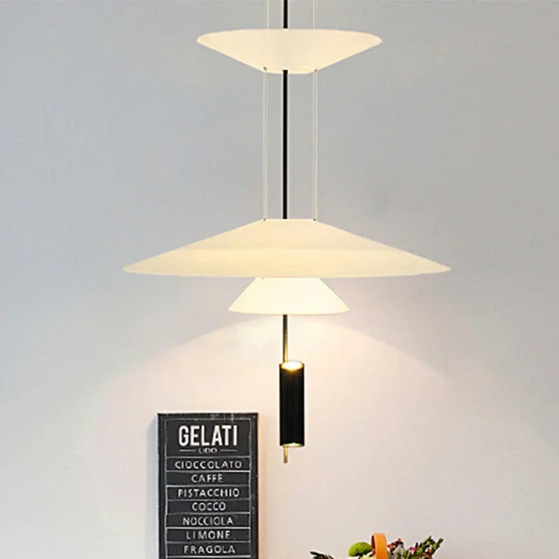 DecorBites™ LED Saucer Chandelier: Modern Personality for Home Decor, Living Room, Dining Table